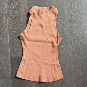 Skims ribbed mock neck tank
